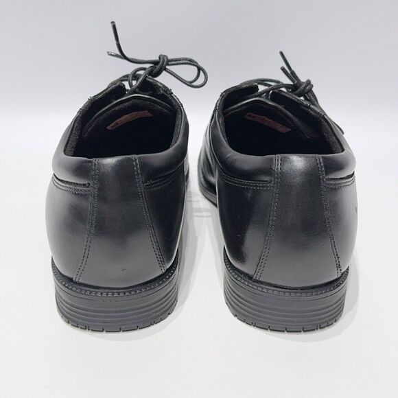 NWOB Rockport Essential Waterproof Apron Toe Oxford Black Leather Men's 9 X-Wide - Picture 7 of 12